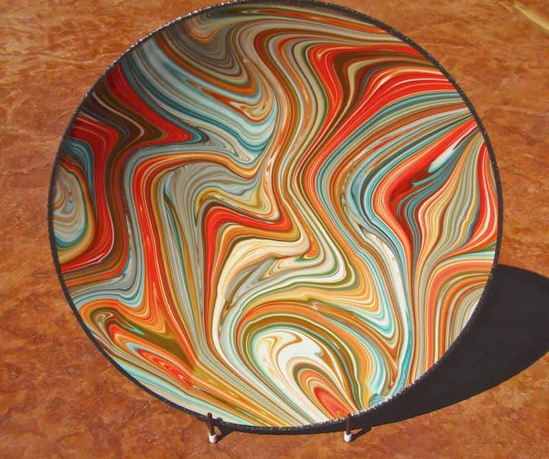 Kiln Formed Rainbow plate