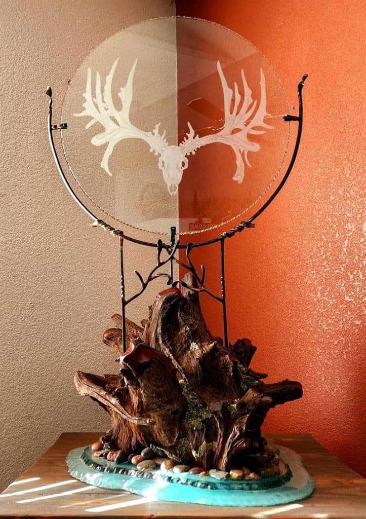 Mixed Media & Functional Art Elk Skull