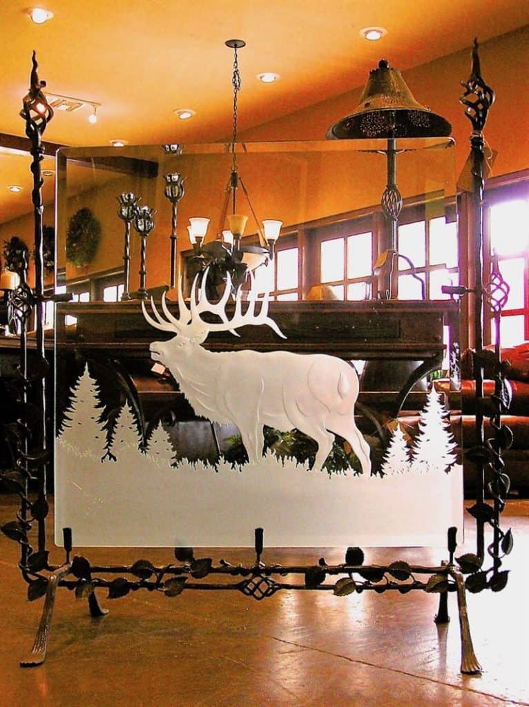 Mixed Media & Functional Art Elk on Vine Holder