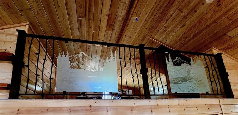 Mixed Media & Functional Art Mountains on Railings