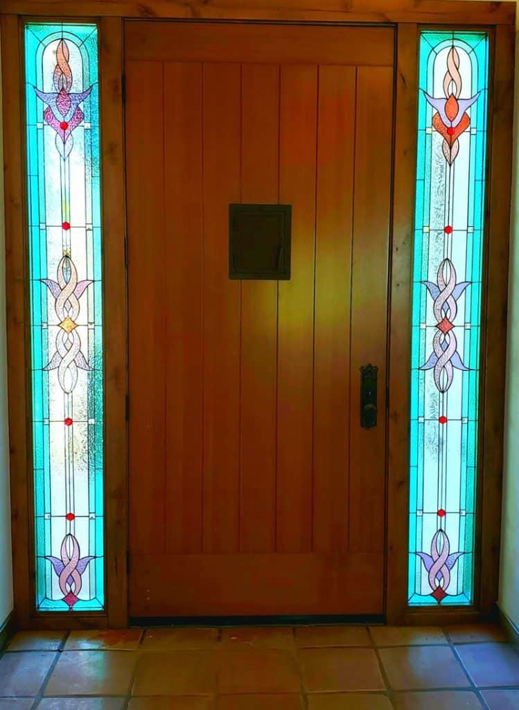 Stained Glass Blue Sides of door