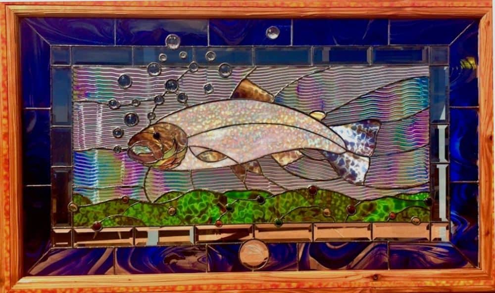 Trout with Blue Glass